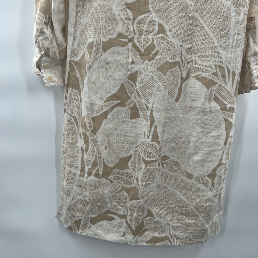 Tommy Bahama 100% Linen Tropical Leaf Print Shirt Dress Tunic XS - Picture 9 of 13